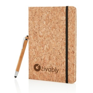 XD A5 notebook with bamboo pen including stylus