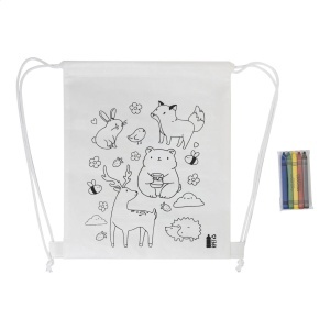 Zocolo - Pungă cu cordon de colorat RPET, animale