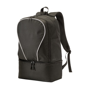 600D polyester sports backpack, large main compartment and padded shoe compartment. - Img 4