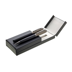 ADO AVORIO metal set ballpoint pen + rollerball