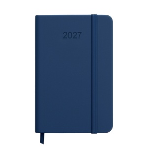 Agenda săptămânală de buzunar 2027. Copertă rigidă din PU termoizolant cu margini colorate ale paginii.
