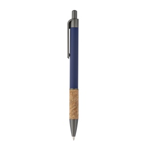 Aluminum pen with cork handle, burnished clip, top and tip - Img 8