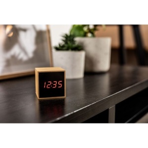 AX™ Ceas de birou din bambus cu alarmă | Katherine - Img 1