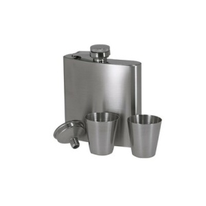 AX™ Flacon pentru băuturi din oțel inoxidabil reciclat 175 ml, 2 căni, pâlnie