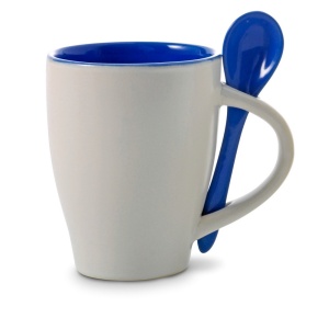 AX Ceramic mug 300 ml with spoon