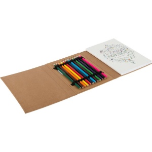 AX Colouring book for adults, colouring pencils