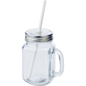 AX Drinking jar 480 ml with straw