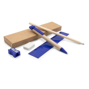 AX School set, pencil case, pencil, ball pen, ruler, eraser and pencil sharpener | Tobias