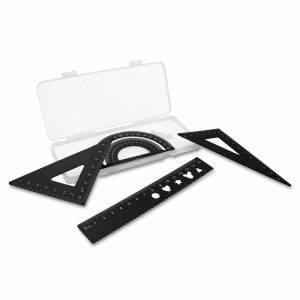 AX School set, ruler, 2 set squares and protractor | Kaulana