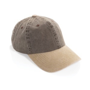 BEAU AWARE™ Washed 6 panel 270gsm cotton twill two tone cap - Img 3