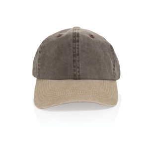 BEAU AWARE™ Washed 6 panel 270gsm cotton twill two tone cap - Img 8