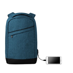 BERLIN 2 tone backpack incl USB plug - Img 7