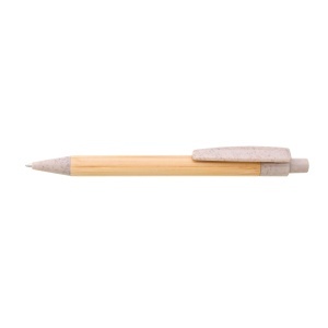 BORGO STRAW Bamboo/Straw/Plastic ballpoint pen - Img 1