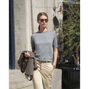 Brighton Short Sleeve Tee Women - Elegant Knitted Tee Weight: 190 g/m²