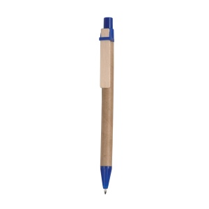Cardboard snap pen with wooden clip - Img 1