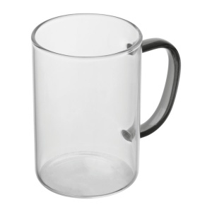 CM™ Pahar din sticlă cu mâner colorat, 250 ml