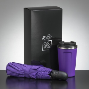 Co™ SET CĂLĂTOR: Cana termică NORDIC 350 ml și UMBRELĂ AUTOMATĂ COMPLETĂ