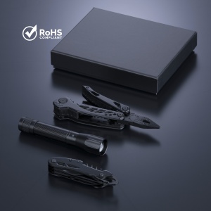 CO Optima Set II: multitool, briceag și lanternă medie
