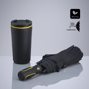 CO Travel Set: cană termică 370 ml și umbrelă automată