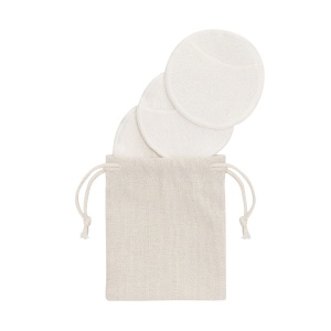 Dayax - Set Facial Cleansing Pads Cotton 3 Cotton Wipes. Reusable. Cotton Pouch