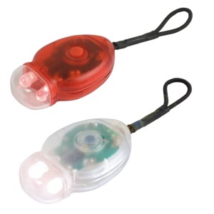 Double LED plastic bicycle lights, one with white light and one with red light - Img 3