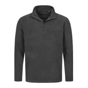 Fleece pullover with half-zip for men