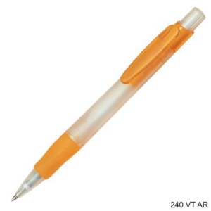 Gathered™ 240VT Pix Stilus din plastic, corp alb sablat, parti color transparent