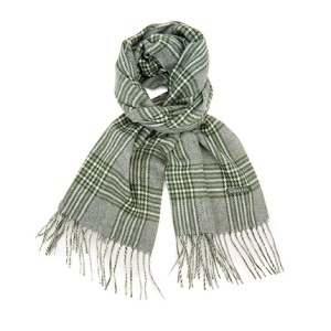GC Roberto torretta green tartan polyester scarf. with box