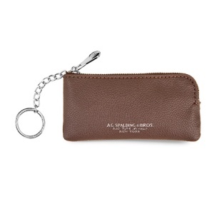 GC Spalding ring key ring. brown color. with box