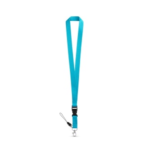 hi!™ ANQUETIL Lanyard din poliester cu carabina metalică