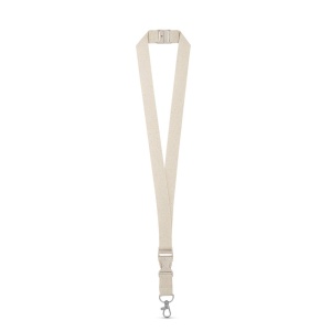 hi!™ BALLINA Lanyard din bumbac 100% cu carabină metalică