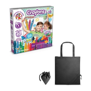 hi!™ Crayon Factory Kit II Joc educațional furnizat cu o pungă de cadou pliabilă 190T