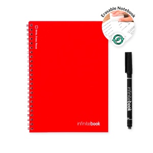 hi!™ INFINITEBOOK PLAIN A5 "Infinitebook" cu copertă flexibilă și 15 pagini simple de tip tablă albă