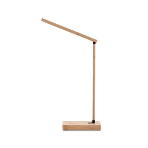 hi!™ MOREY Lampă de birou pliabilă cu încărcător wireless ultrarapid de 15W din bambus