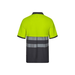hi!™ VL ACHELOUS Tricou polo piqué bicolor (150g/m²) cu mâneci scurte, din bumbac (55%) și poliester (45%)