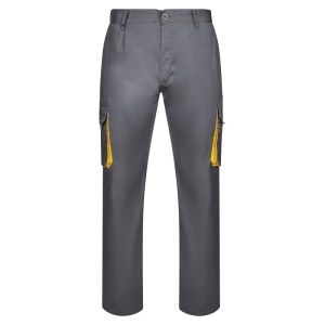 hi!™ VL HYPNOS Pantaloni de twill cu buzunare multiple în două tonuri (200g/m²), din bumbac (35%) și poliester (65%)