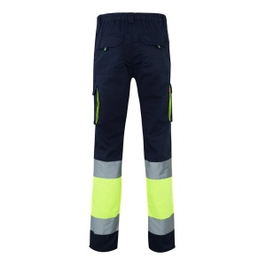 hi!™ VL ZEUS LARGE Pantaloni elastici cu buzunare multiple, în două tonuri (240 g/m²), din bumbac (46%), EME (38%) și poliester (16%)
