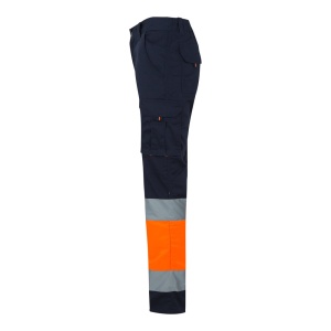 hi!™ VL ZEUS LARGE Pantaloni elastici cu buzunare multiple, în două tonuri (240 g/m²), din bumbac (46%), EME (38%) și poliester (16%)