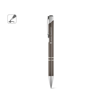 HI BETA BK. Aluminium ball pen with clip - Img 8