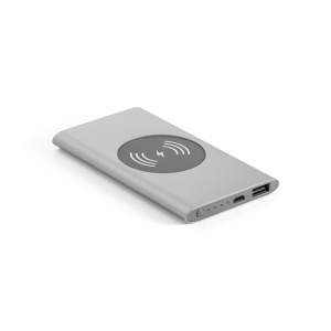 HI CASSINI. Power bank 4.000 mAh with 5W wireless charger in recycled aluminium (100% rAL) - Img 5