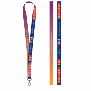 HI Eșantion tipărit de Lanyard SUBLIMATION Long II(20 mm) din poliester