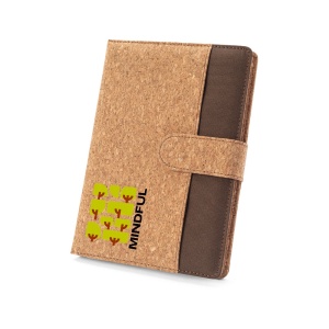 HI FIELDING. A5 folder in cork and recycled polyester (100% rPET) with removable notepad - Img 1