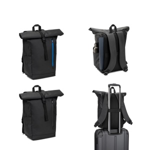 HI OSASCO BPACK. Rucsac Roll Top cu un design cu sistem de fermoare care permite rularea vârfului pentru a se potrivi cu volumul rucsacului, fabricat din poliester reciclat 600D