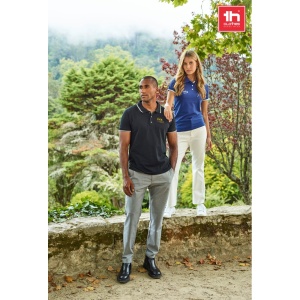 HI THC ROME. Men's Polo Shirt with contrast colour trim and buttons - Img 16