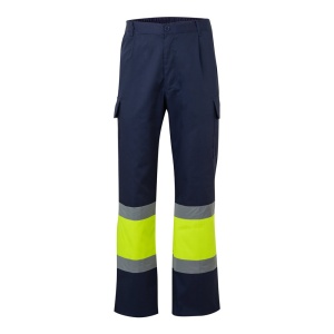 HI VL ARTEMIS. Two-tone trousers, in twill (190g/m²), cotton (20%) and polyester (80%) - Img 1