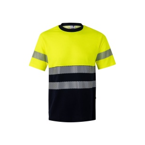 HI VL BASTET. Tricou piqué bicolor (150 g/m²), din bumbac (55%) și poliester (45%) - Img 1