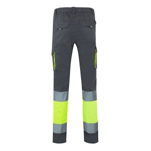 HI VL ZEUS. Pantaloni elastici cu două tonuri, cu buzunare multiple (240g/m²), din bumbac (46%), EME (38%) și poliester (16%) - Img 8