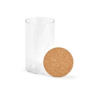 Magritte 1000 Canister Borosilicate Glass 1015ml. Cork lid - Img 1