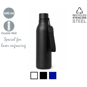 MAK Tamer - Insulated Bottle Recycled Stainless Steel. Rubber Finish 480 ml