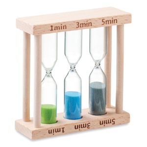 MO™ Set de 3 clepsidre din lemn